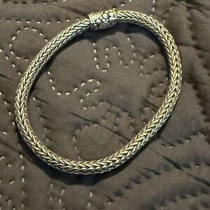Ryan Christian Sari Vintage Weave 7mm Sterling silver 8” bracelet